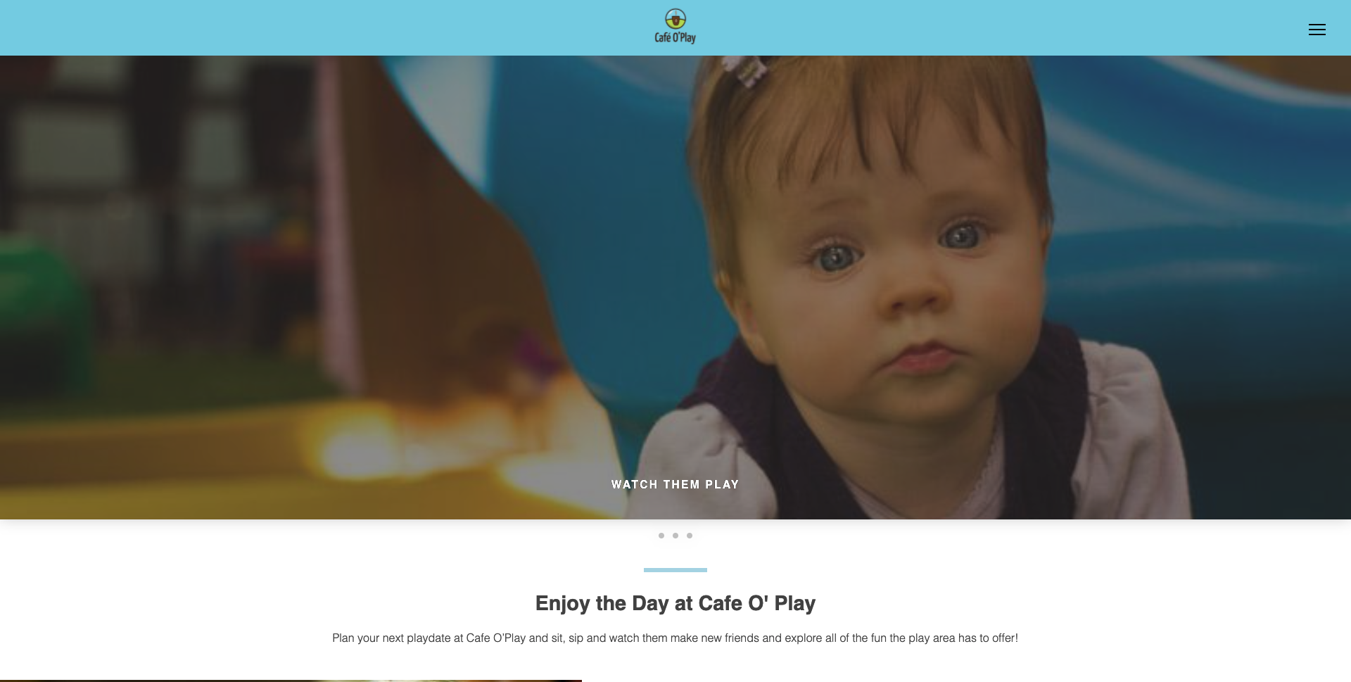 a screenshot of the landing page of my work